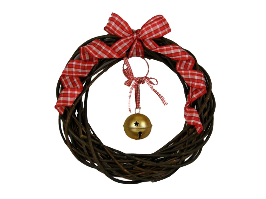 Věnec proutí závěs 30cm M,mašle