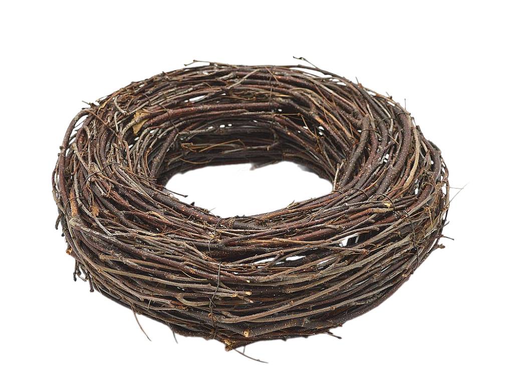 Věnec proutěný jemný Ø 30 cm hnědý naturální