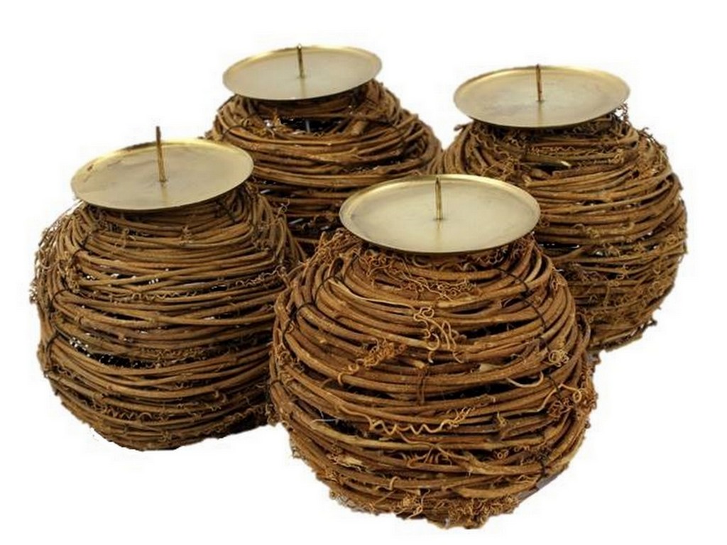 Adventní svícen,koule čtverec nat