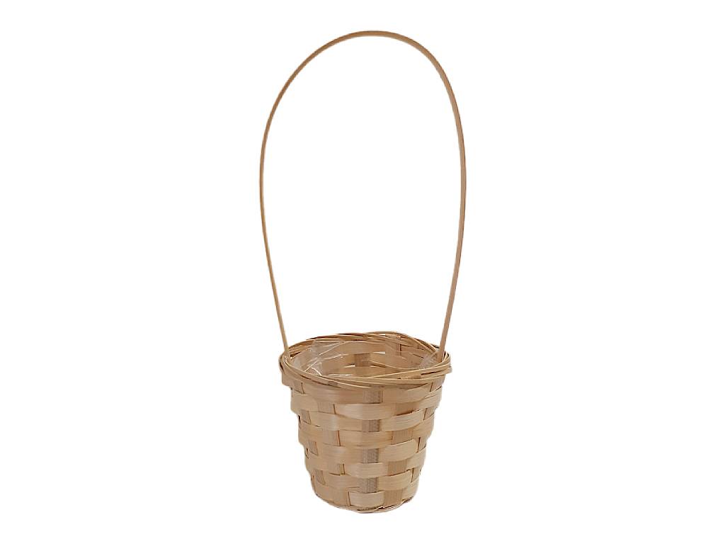 Košík proutí 9cm kulatý světlý