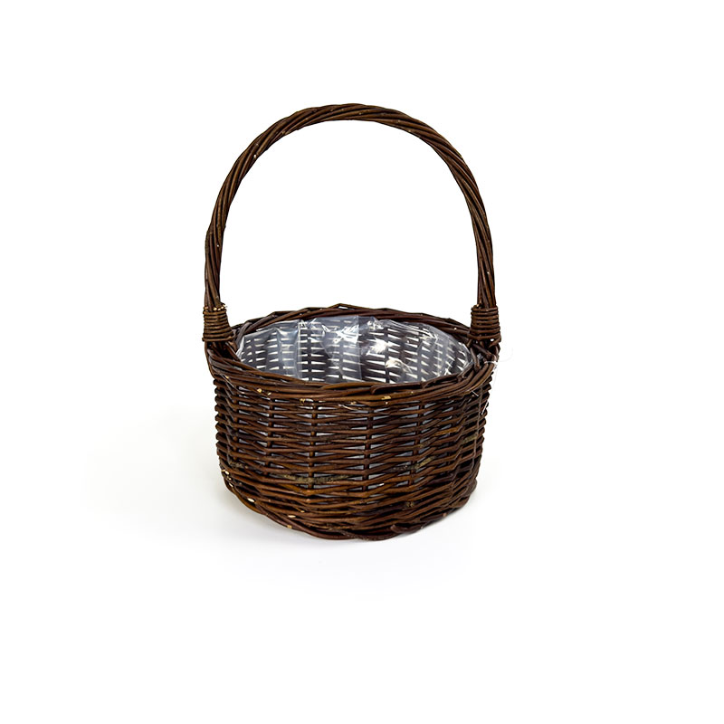 Košík proutí 20 cm kulatý naturální