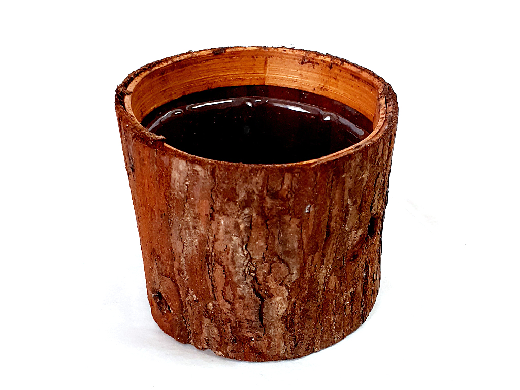 Obal kůra 8 cm kulatý natural