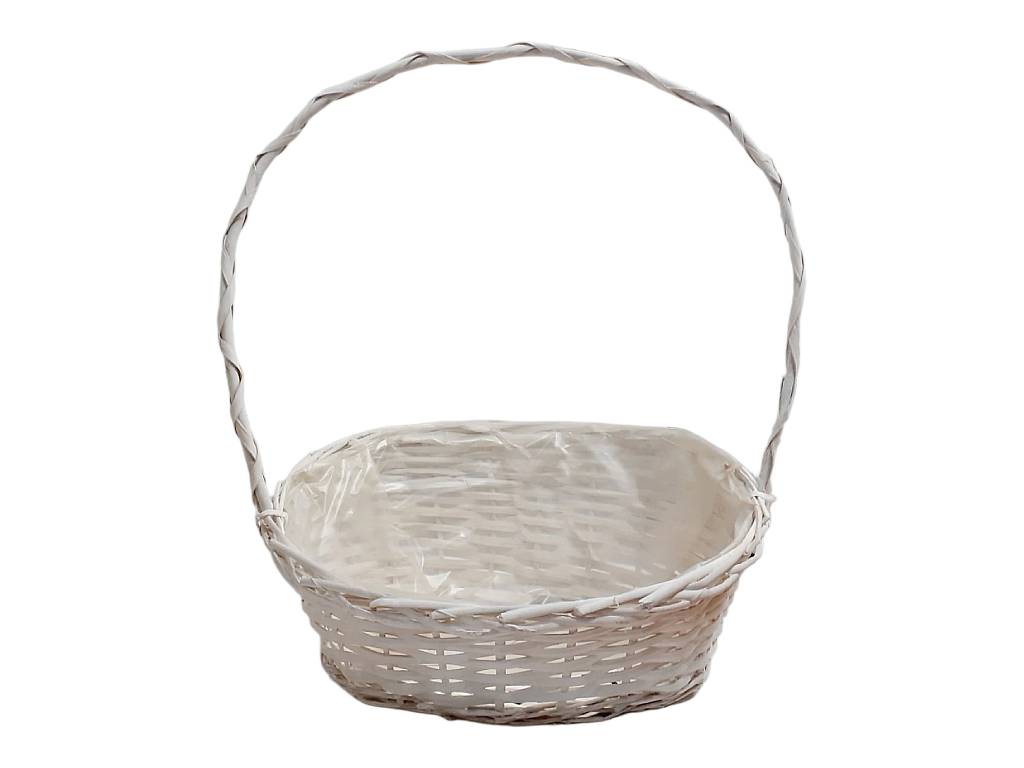Košík proutí 36 cm x 30 cm gondola bílý