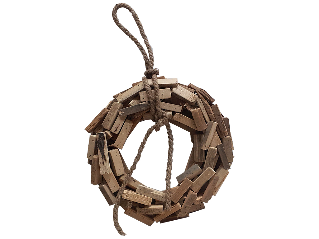Věnec z dřívek 40 cm natural