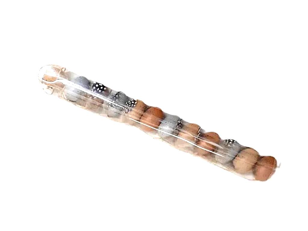 Vajíčka přízdoba 4 cm 12 ks hnědá, šedá, tuba