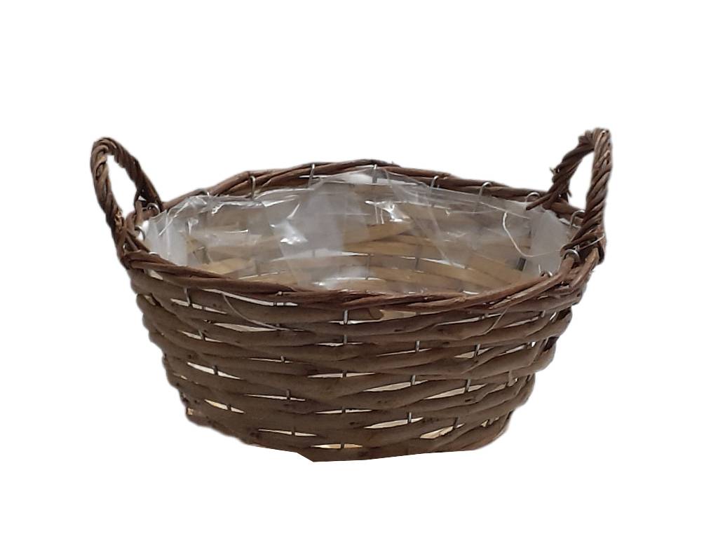 Obal proutí 28 cm kulatý s uchy natural