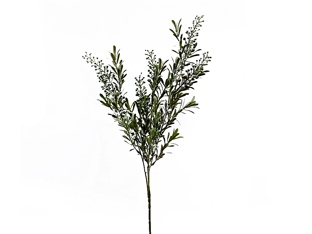 Větvička zelená 70cm s bobulkami