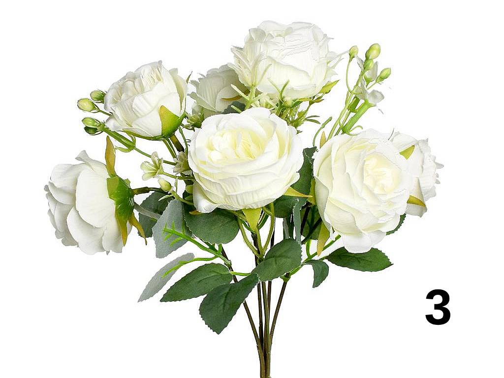 Růže látková svazek 30 cm color