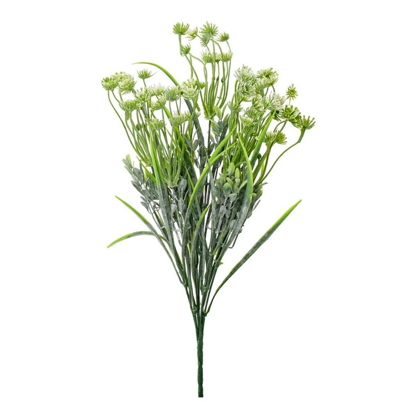 Bílé kvítky na větvičce 42 cm
