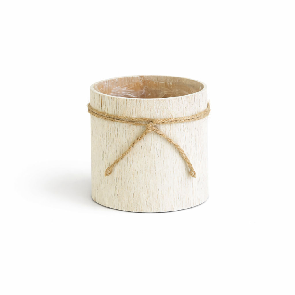 Obal dýha 8 cm kulatý bílý výška 8 cm