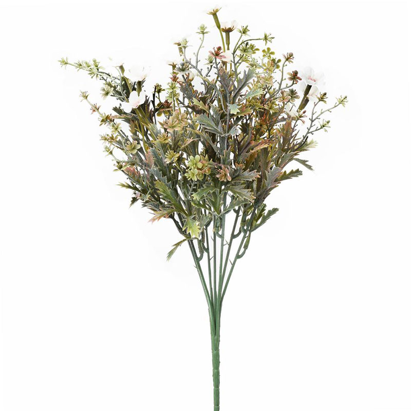 Drobné kvítky zeleň 36 cm zelenobílé
