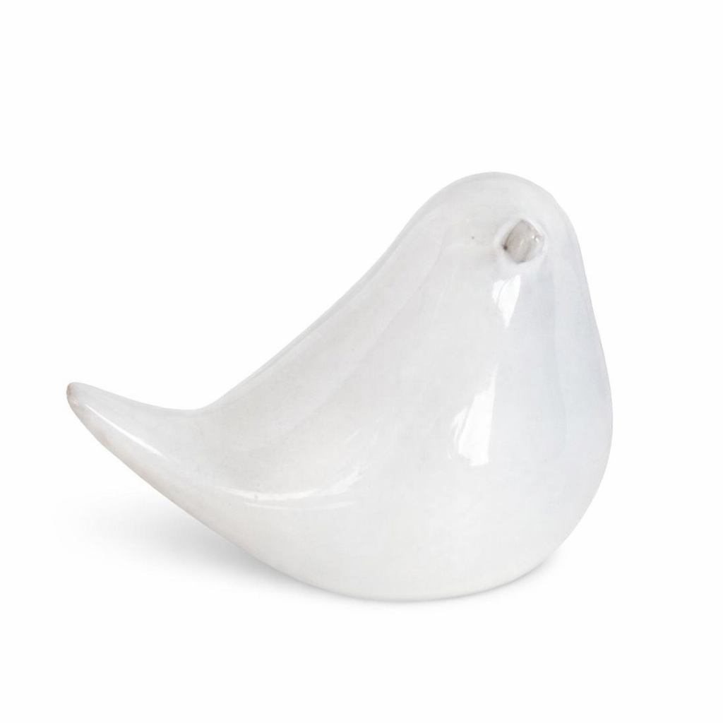 Ptáček porcelán 9,5 cm šedohnědý