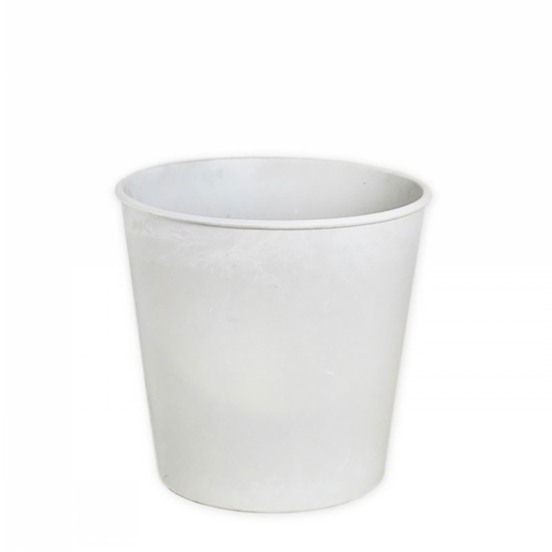 Obal melamin 13 cm kulatý bílý