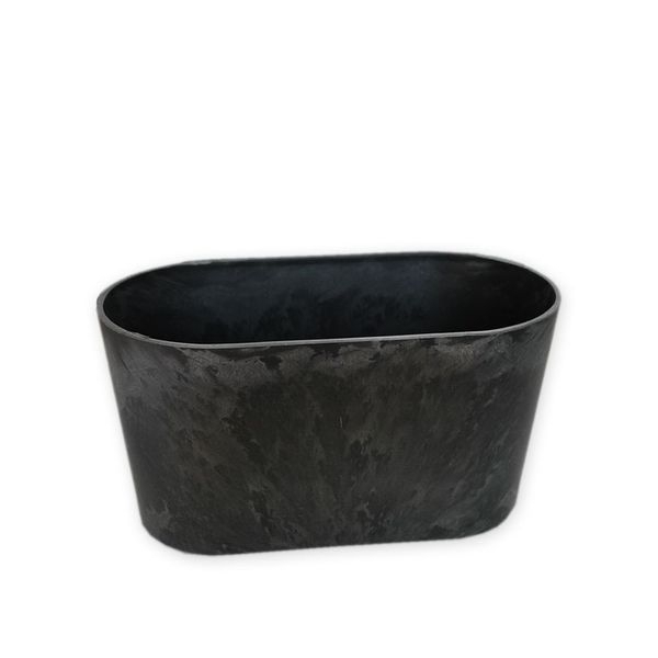 Truhlík melamin ovál 20 cm antracit
