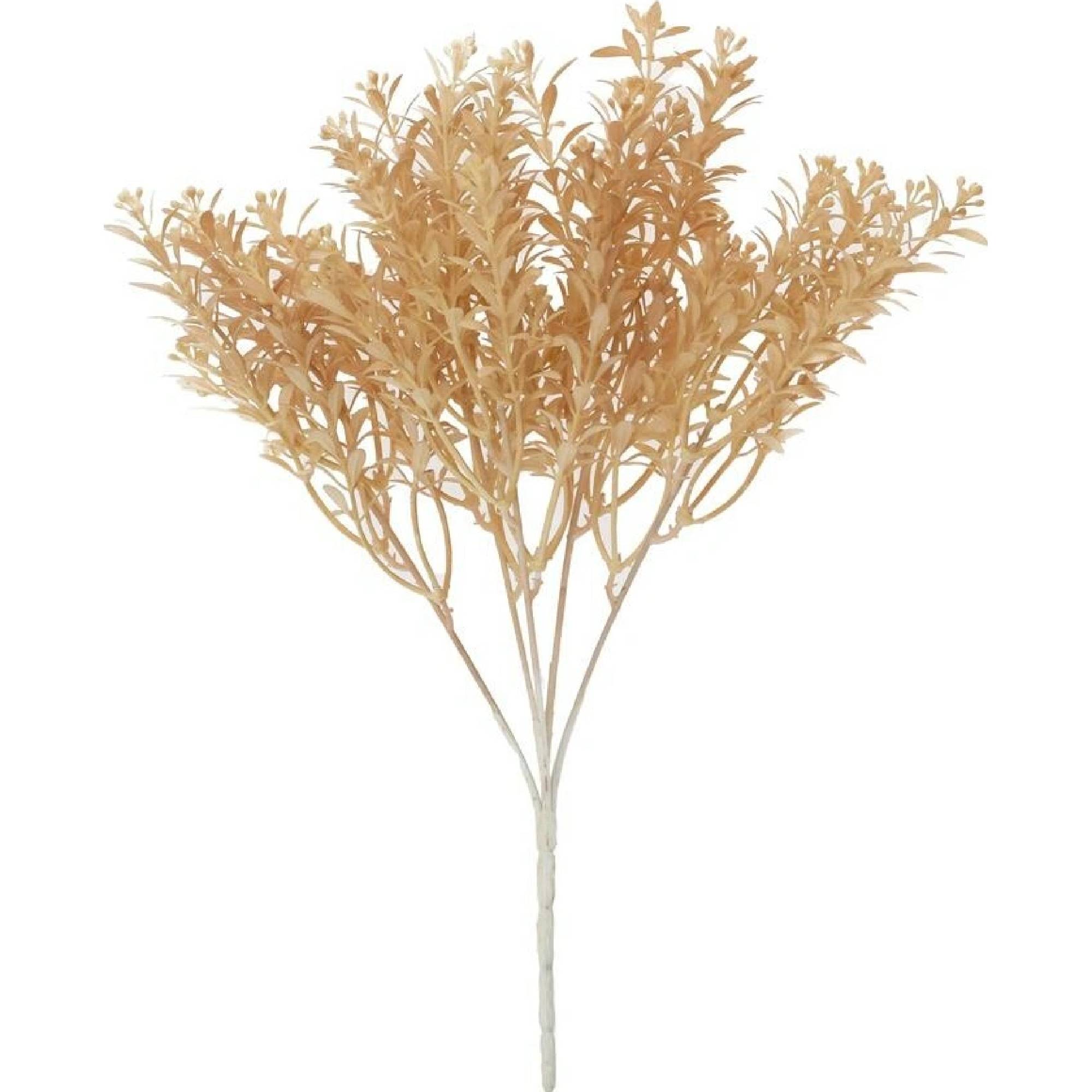 Větvička béžové lístky 33 cm