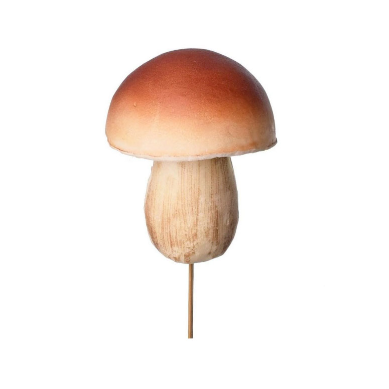Hřiby zápich dekorace 12 ks 8 cm