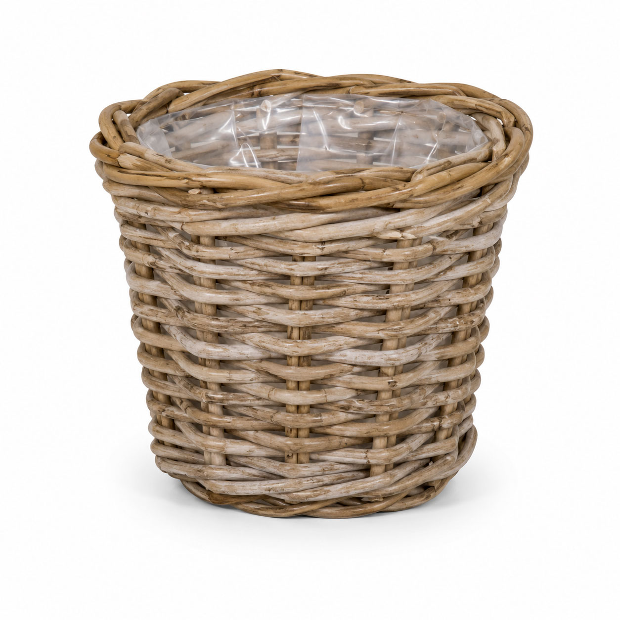 Obal ratan 23 cm kulatý šedý