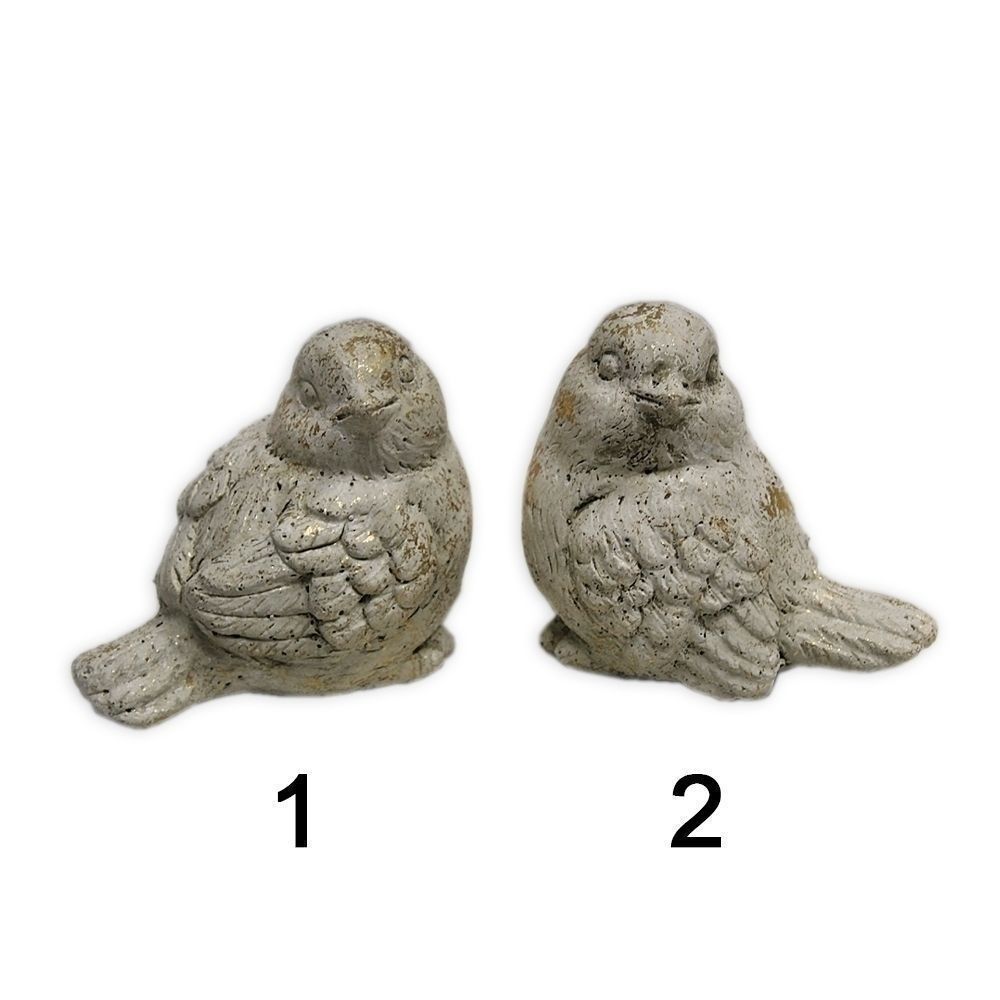 Ptáček 7,5 cm cement krémovozlatý