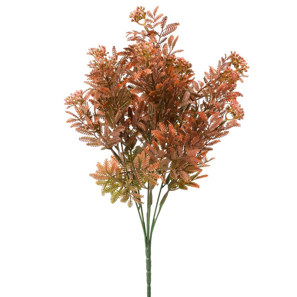 Kapradina metal bobule 38 cm oranžová