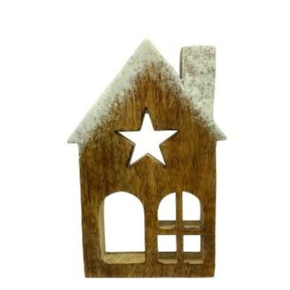 Domek dřevo 18 cm naturál