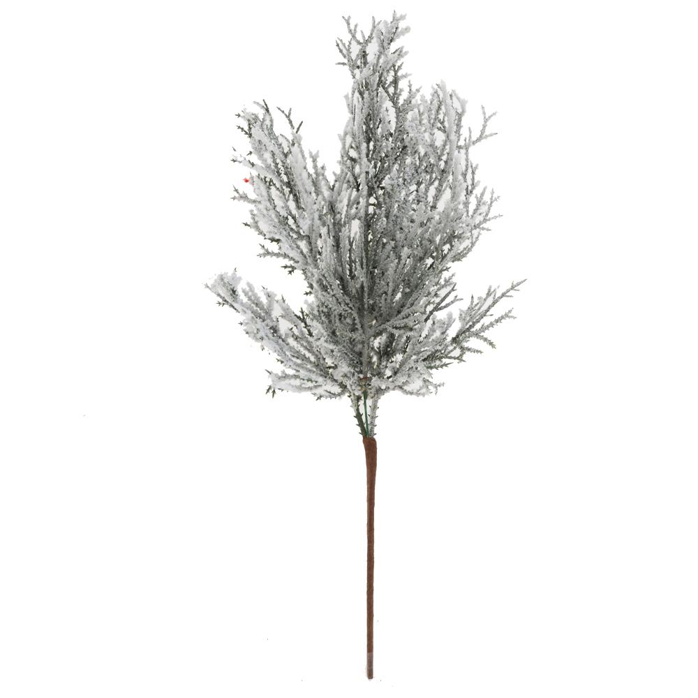 Větev thuje 36 cm zasněžená