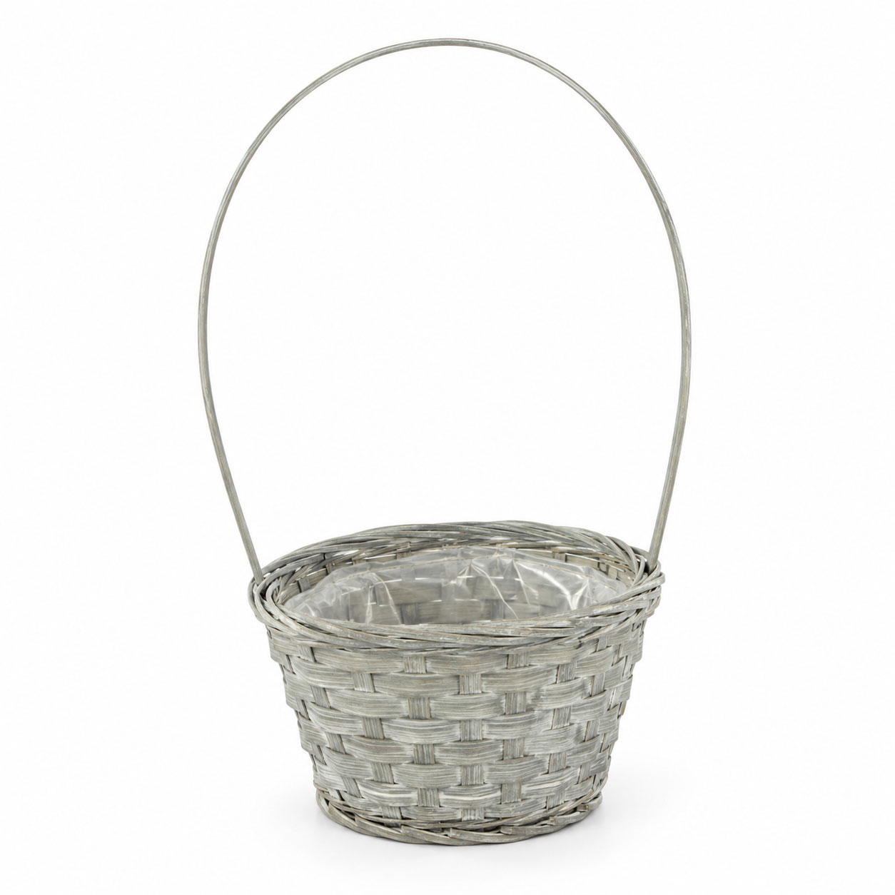 Košík proutí 17cmx13cm ovál šedý