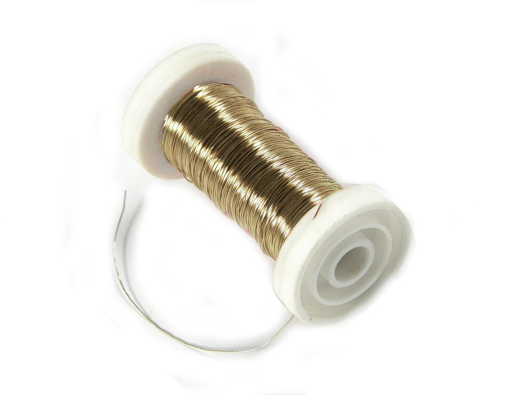 Drát aranžovací na cívce Ø 0,30 mm 50 g zlatý