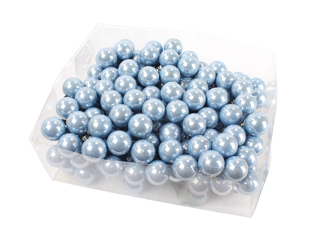Koule zápich 2cm 144ks modrá lesk BOX