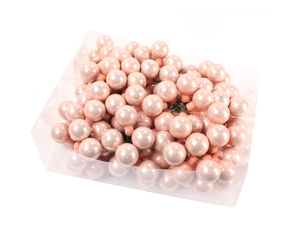 Koule zápich 2cm 144ks starorůž lesk BOX