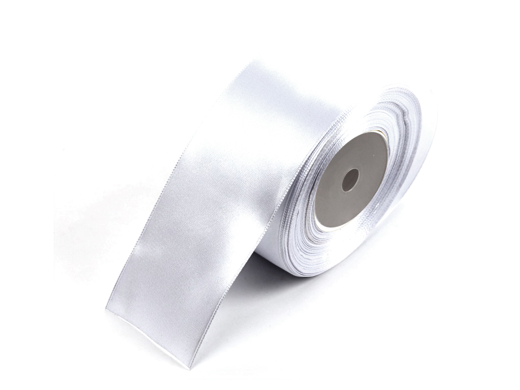 Stuha atlas 50mm 35yd bílá