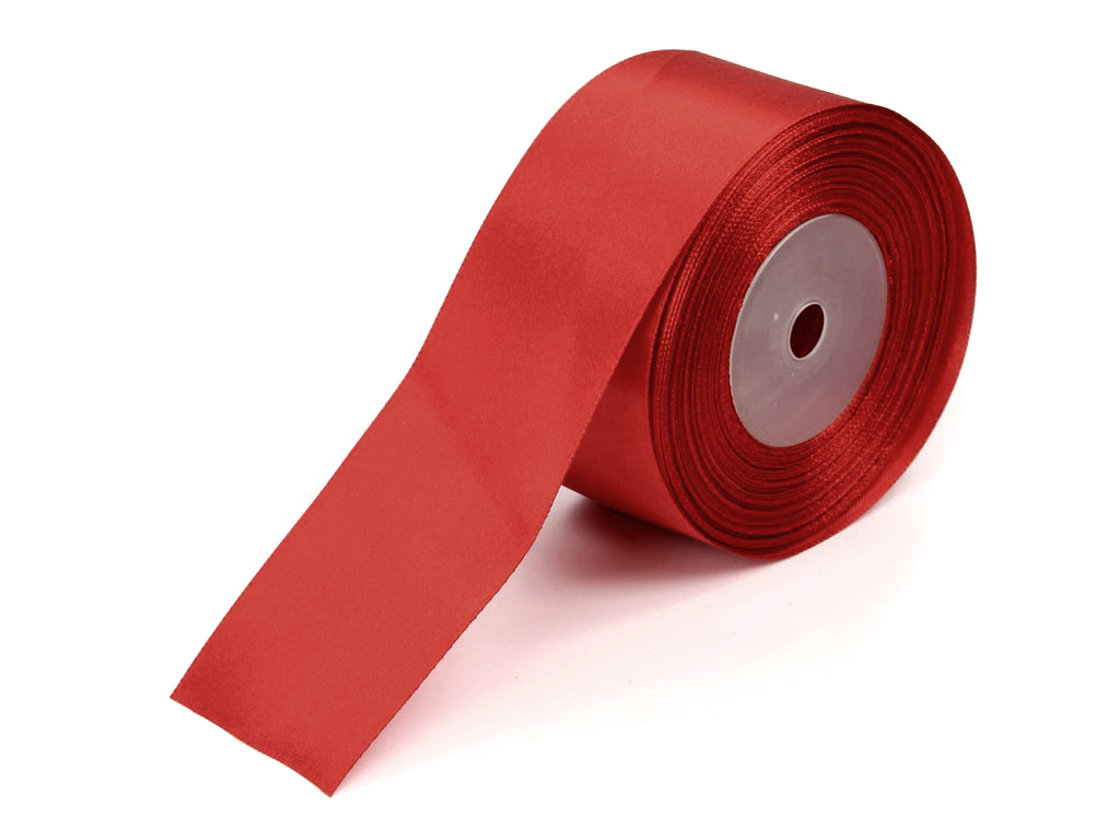Stuha atlas 50mm 35yd červená