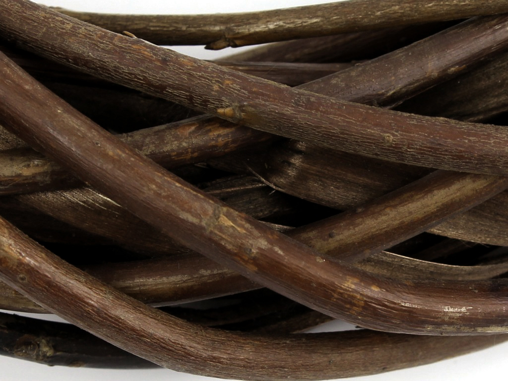 Věnec proutěný jemný Ø 30 cm hnědý naturální