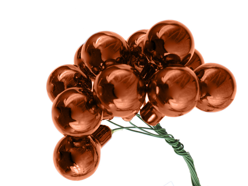 Koule zápich 2cm 144ks sv.hnědá lesk BOX