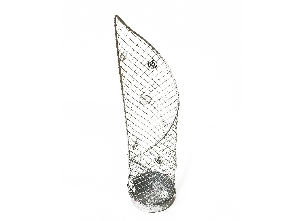 Stojánek na ubrousky 20 cm stříbrný glitter