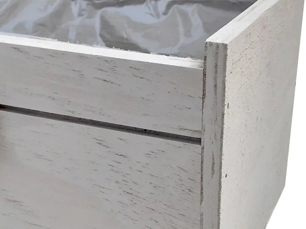 Truhlík dřevo 24cmx12cm šedý obdeln