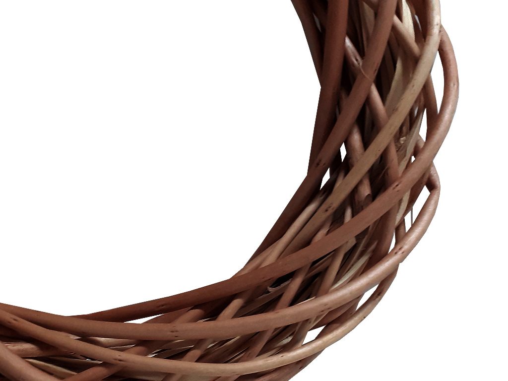 Věnec proutěný Ø 30 cm proplétaný naturální