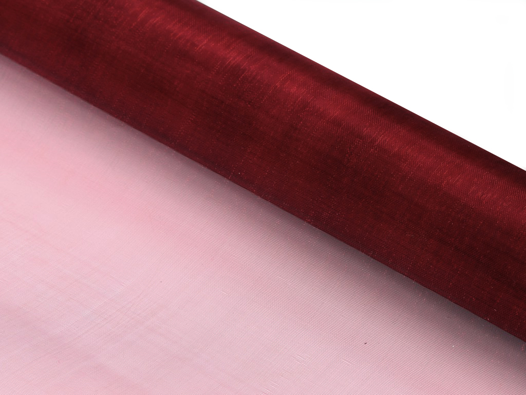 Stuha organza 35cm 9m bordo