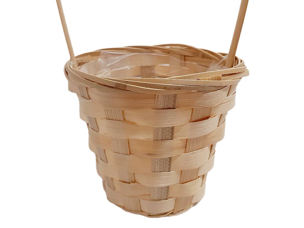 Košík proutí 9cm kulatý světlý