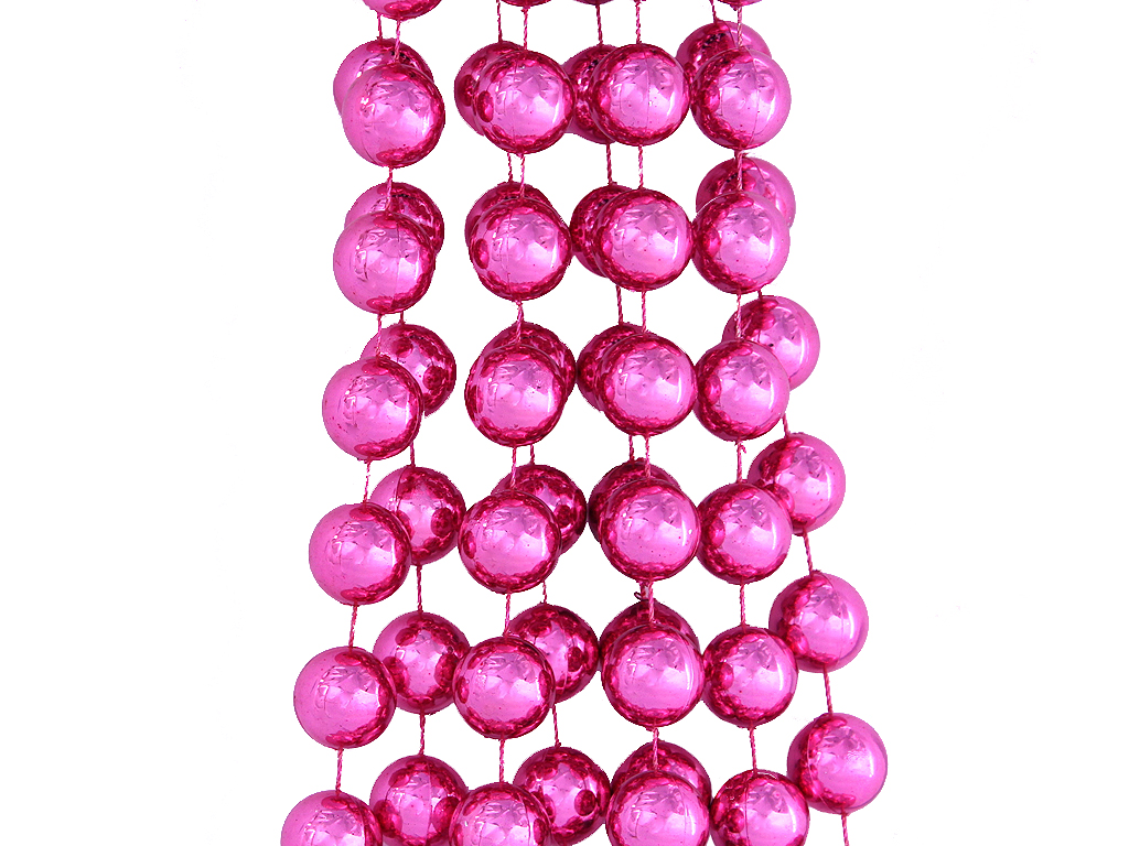 Vánoční řetěz kuličkový 20mm 2,7m růžový