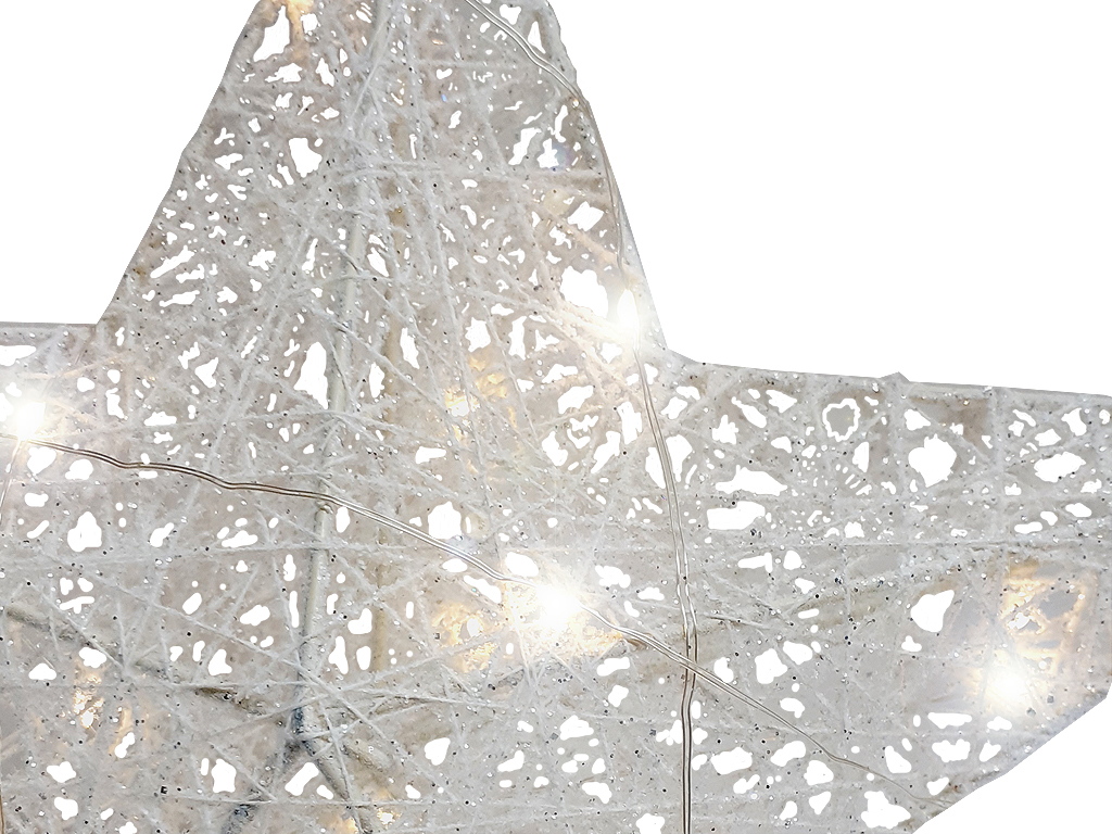 Hvězda svítící zasněžená 40cm 30LED