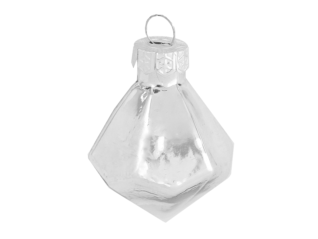 Ozdoba diamant 4cm 9ks stříbrná