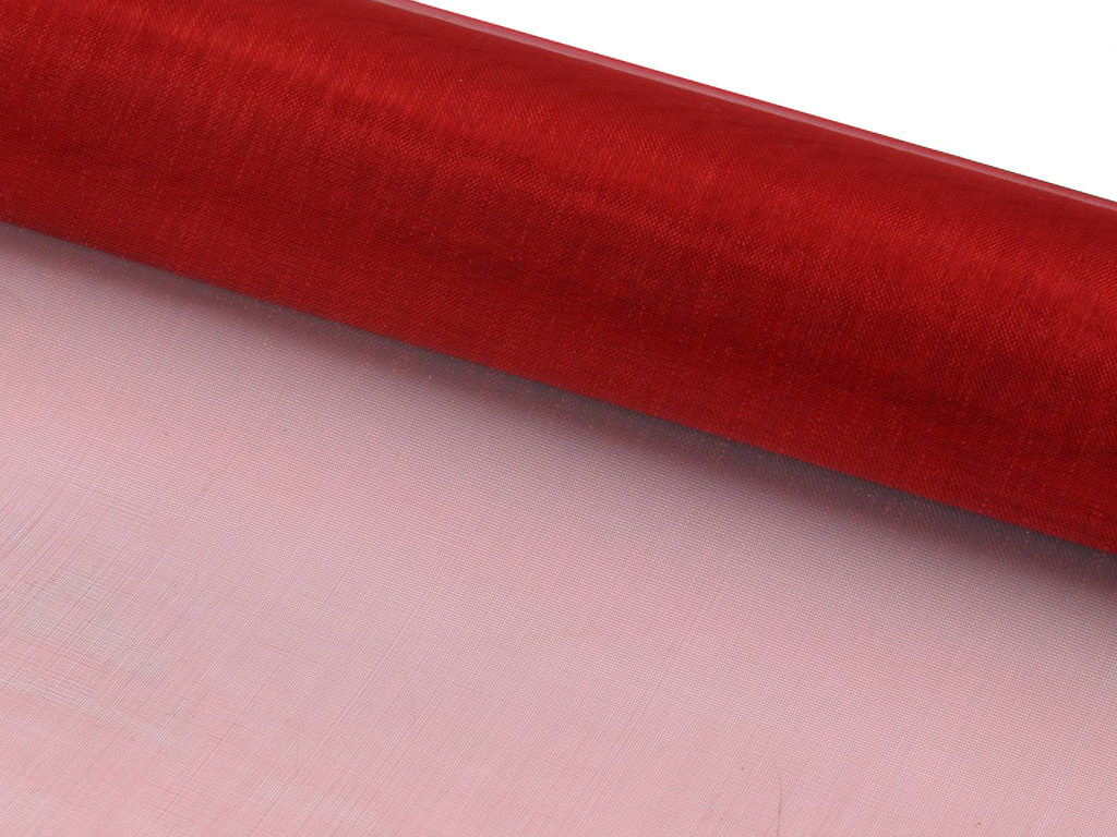 Stuha organza 35cm 9m červená