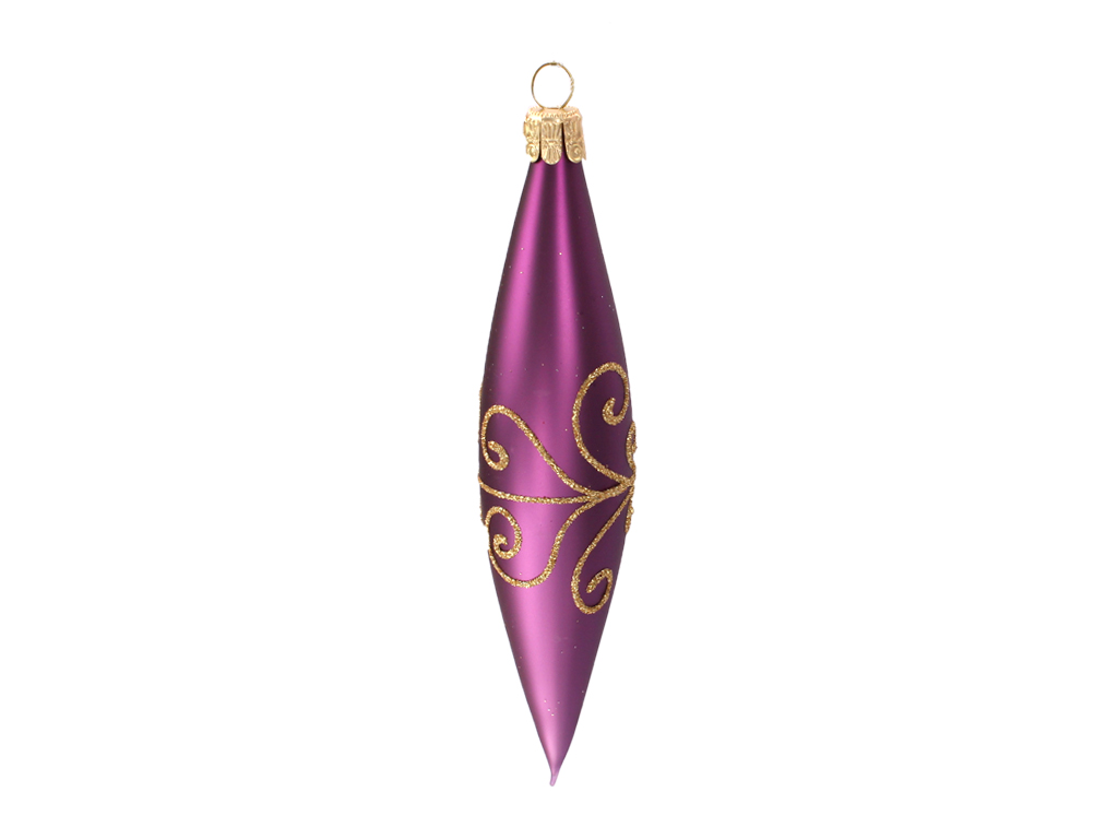 Ozdoba raketa 14cm 5ks ornament fialová