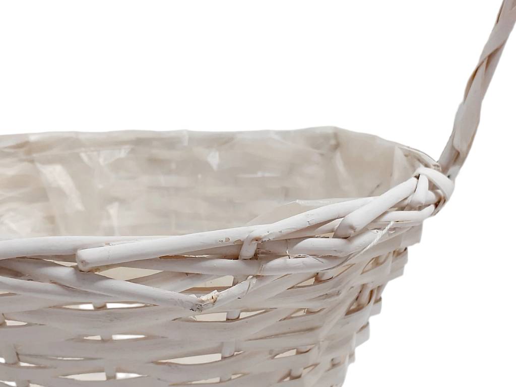 Košík proutí 36 cm x 30 cm gondola bílý