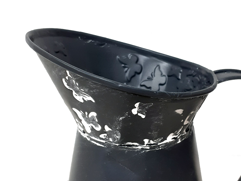 Konev plech 24 cm tmavě šedá dekor