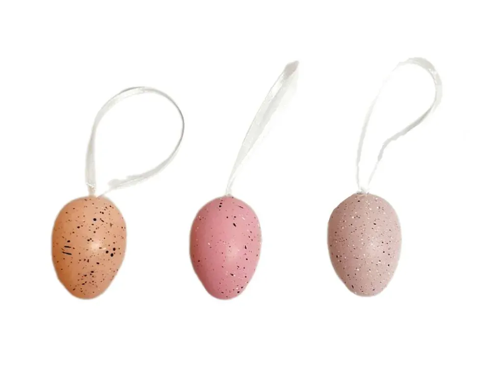 Vajíčka přízdoba 4 cm 12 ks růžová, fialová tuba