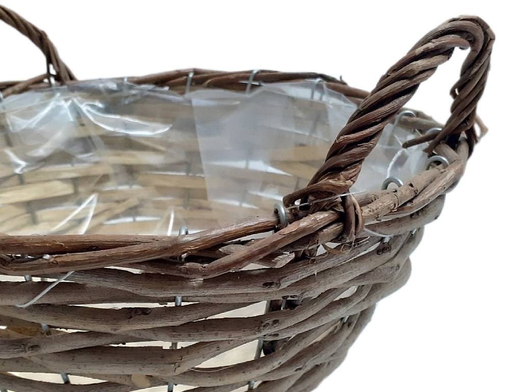 Obal proutí 28 cm kulatý s uchy natural
