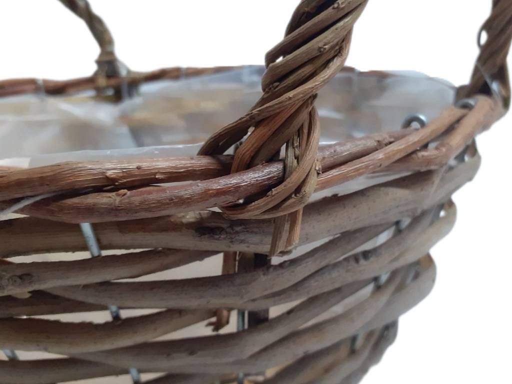 Obal proutí 23 cm kulatý s uchy natural