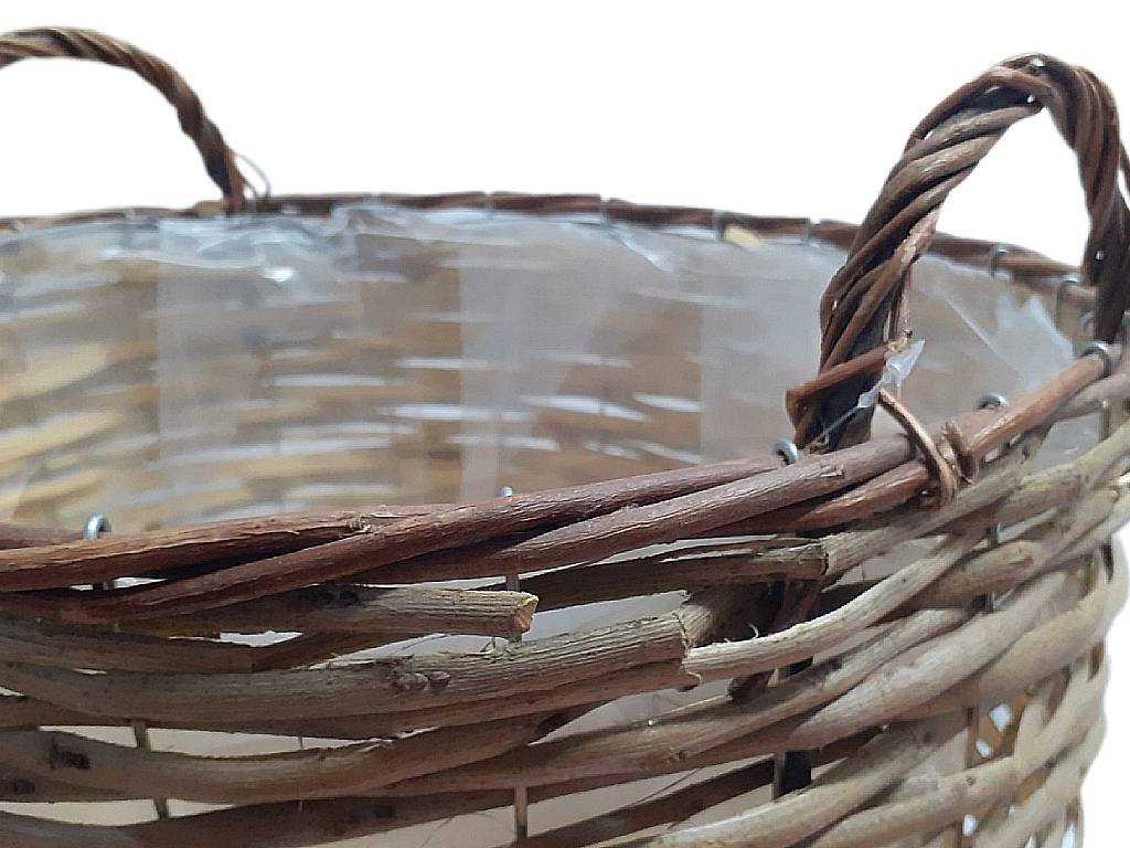 Obal proutí 26 cm kulatý s uchy natural