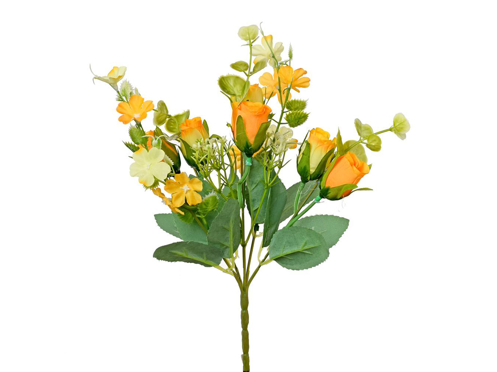 Kytička růže 31 cm oranžová